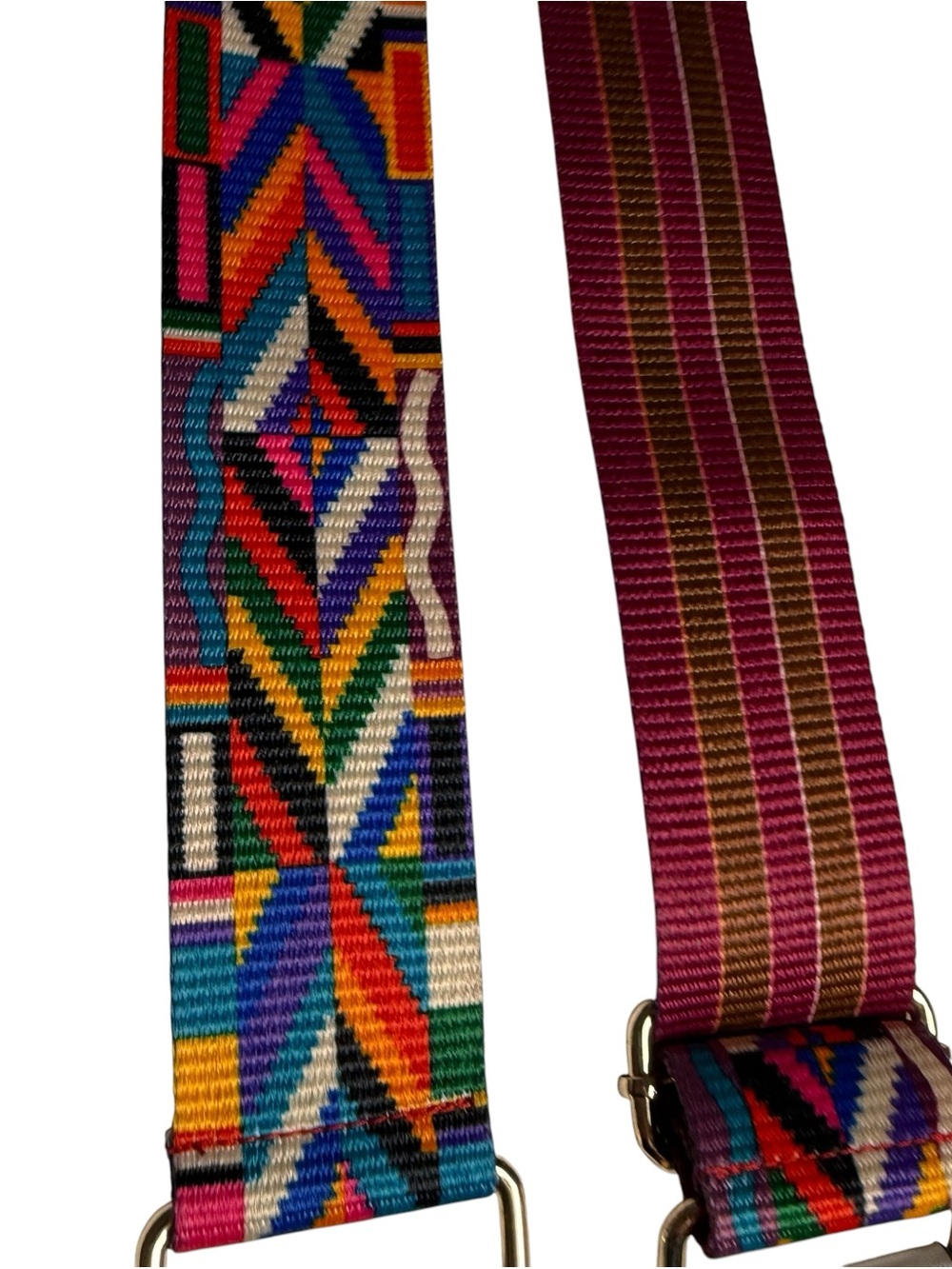 Purse/Bag or Guitar? Strap Colorful Aztec Print Adjustable 50” Rainbow Hippie - Picture 2 of 5